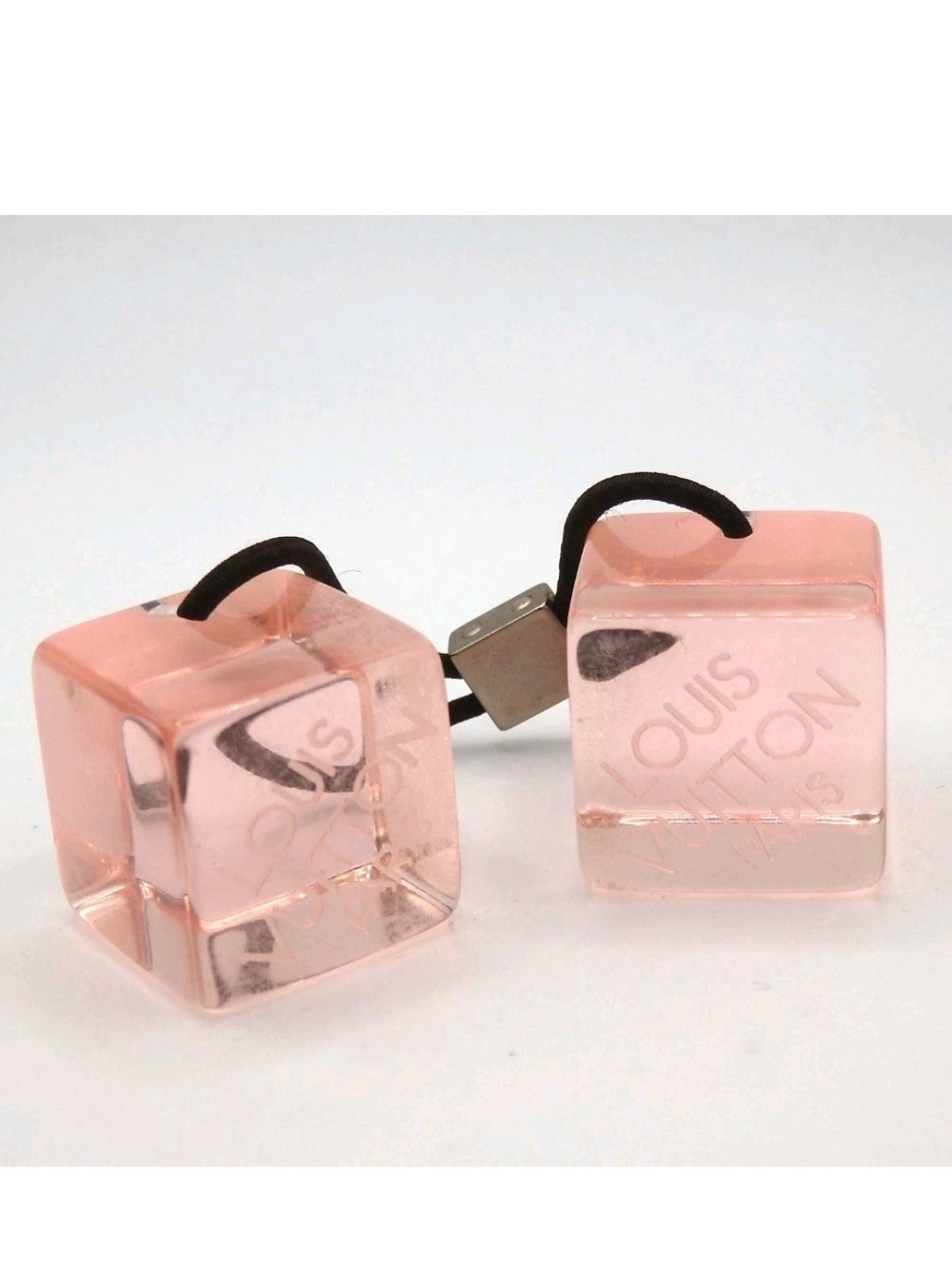 Louis Vuitton Pink Translucent Cube Hair Ties